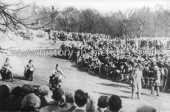 Motor Bike Racing Epping Forest Essex c.1920's